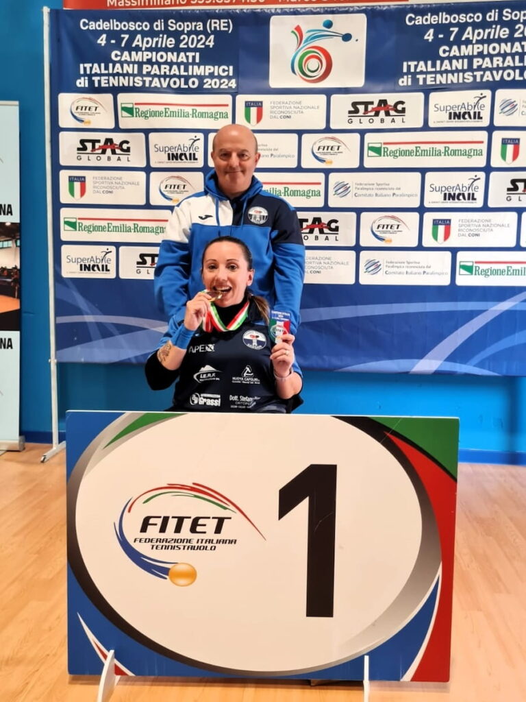 Campionati Paralimpici 2024 - Maria paola Tolu con il coach Guido Spano